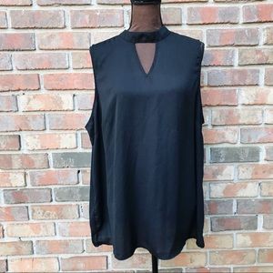 [Rue21] Black Sleeveless Keyhole Blouse